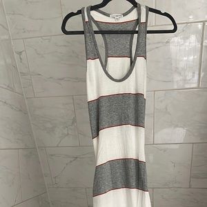 James Perse -stripped ruched maxi dress (small)